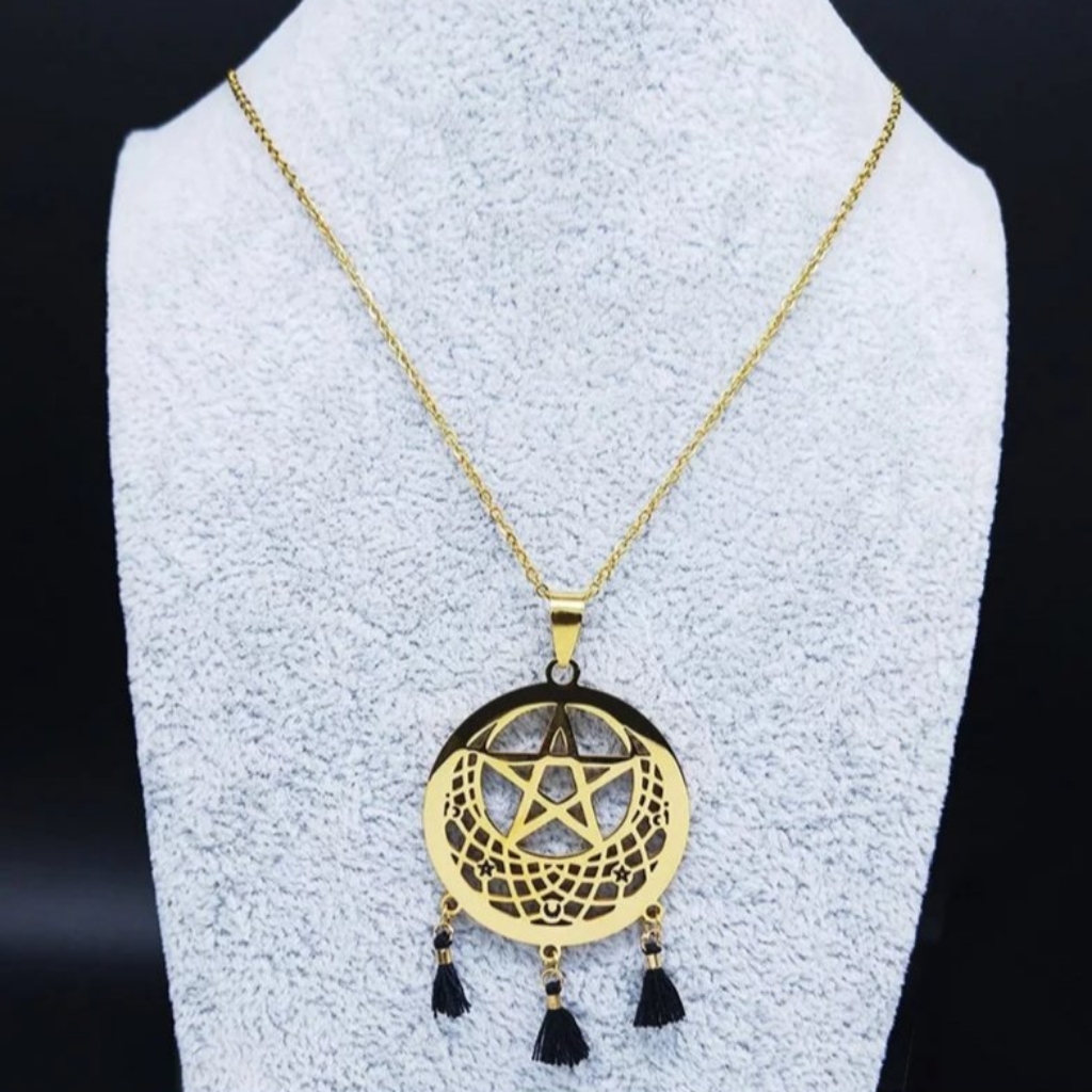 Witchcraft Pentagram Dreamcatcher Pendant Nk 22$